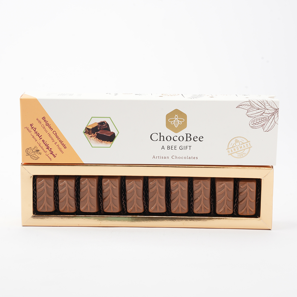 Mujeza - Belgian Cacao with citrus honey & pollen (10piece*10g) 100gm
