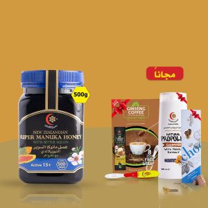 Manuka Super+Ginseng Coffee+Natural propolis shampoo+Belgian cacao with Natural